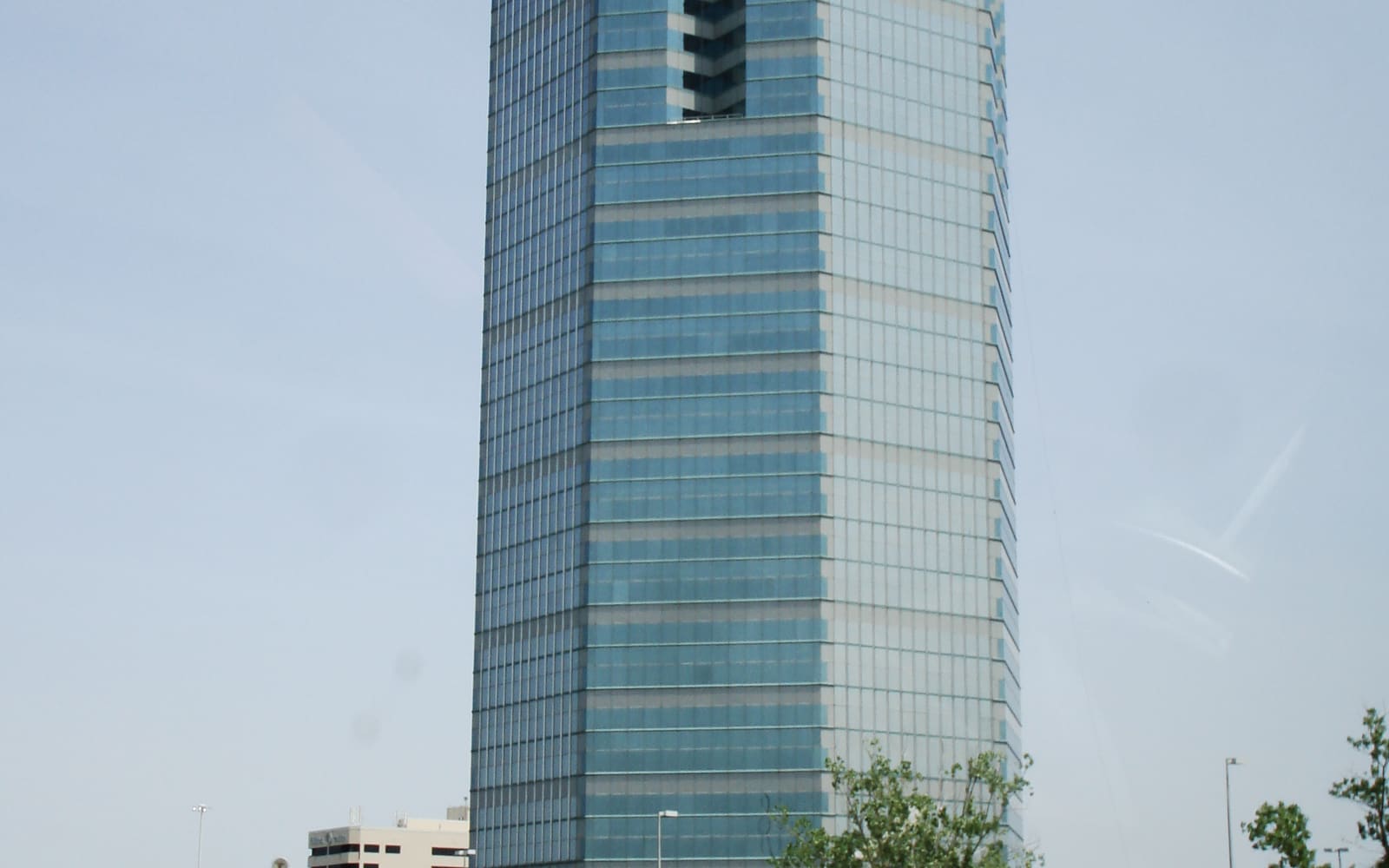 A corporate office tower in Oak Brook, Illinois, part of Chicago's western suburban business corridor