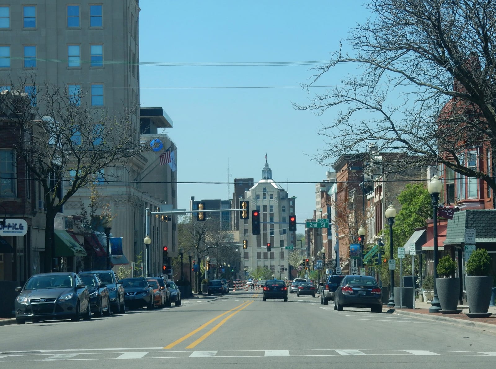 East State Street in downtown Rockford, Illinois